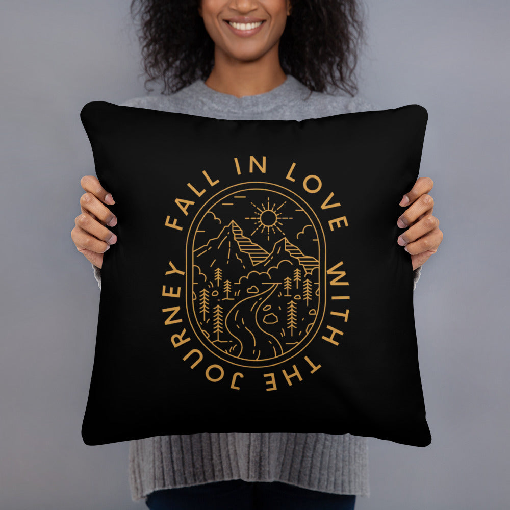 Fall in Love With The Journey Cozy Pillow