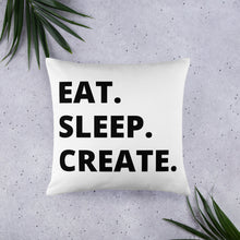 Load image into Gallery viewer, Eat. Sleep. Create. Cozy Pillow
