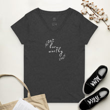 Load image into Gallery viewer, Born Worthy Women’s V-neck Tee
